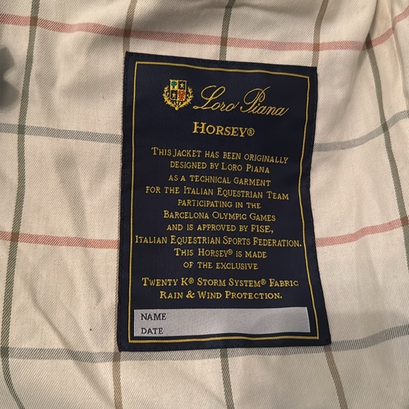 Loro Piana Navy Horsey Jacket w Mahogany Leather Collar L NWOT - Picture 3 of 13